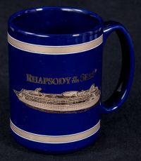 Rhapsody of the Seas Cruise Ship Cobalt Blue Souvenir Coffee Mug